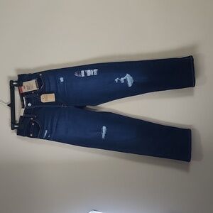 Levi’s Ribcage straight ankle super high rise stretch Distressed jeans size 24